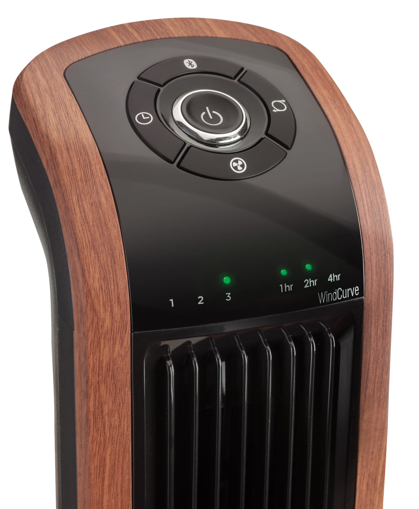 Lasko 42" Wind Curve 3-Speed Oscillating Tower Fan with Bluetooth® Technology, T42905, Woodgrain