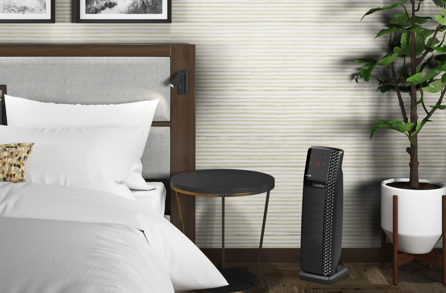 Lasko CT22440 22" Digital Ceramic Tower Space Heater with Remote Control, Black