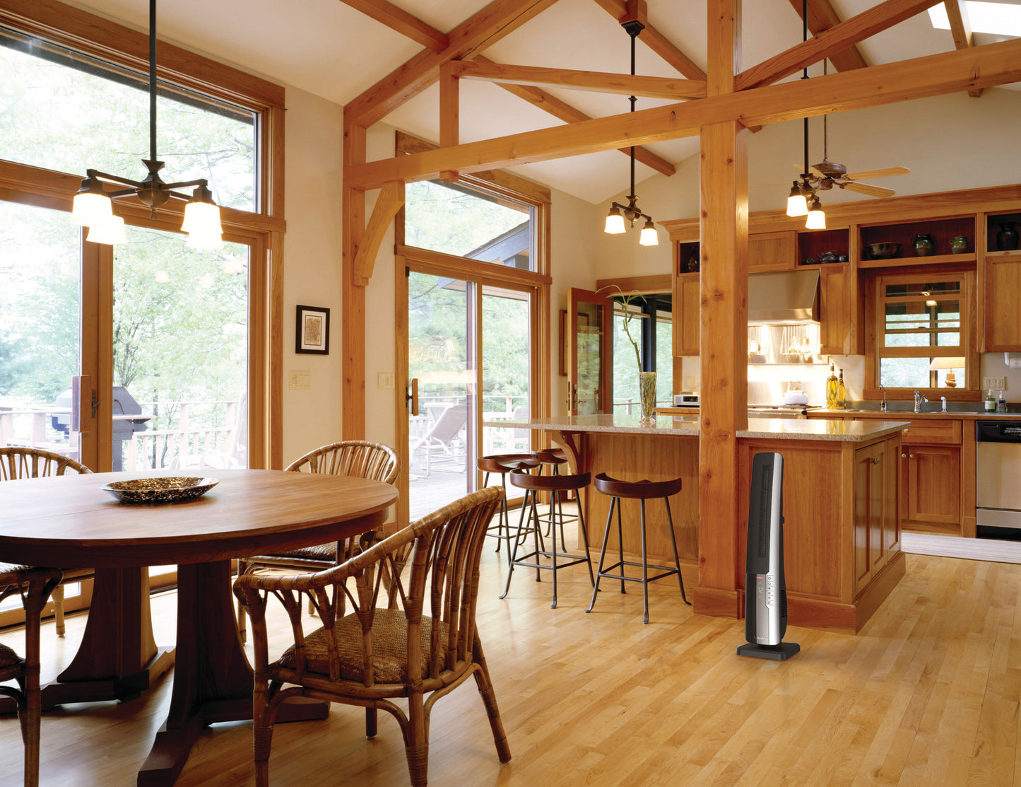 Lasko Ultra Digital Ceramic Tower Space Heater with Remote, CT32960, Black