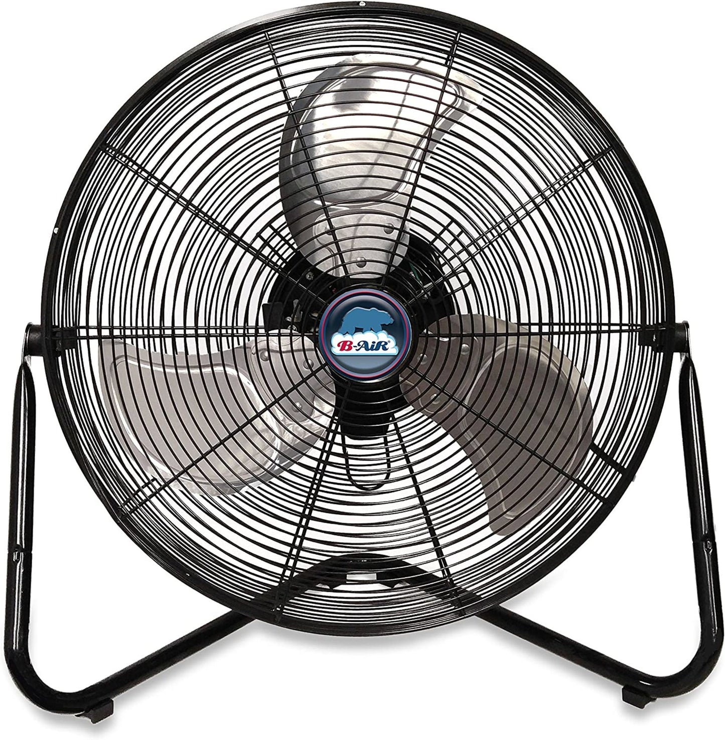B-Air 20" High Velocity Floor Fan: wall mount, 3-speed, pivoting, black