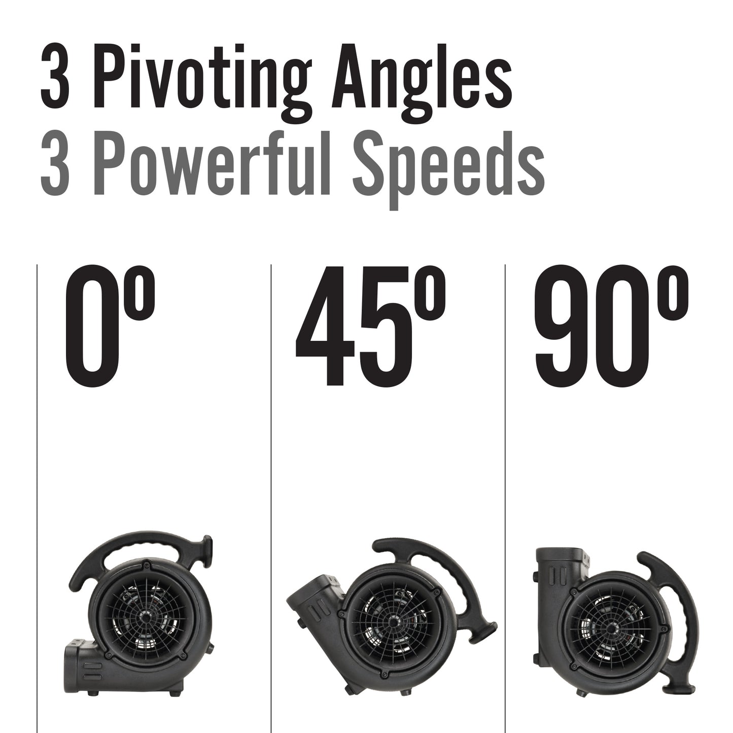 Lasko 3-Speed Super Fan Max Air Mover Floor Fan with Outlets, SF-20-BK, Black