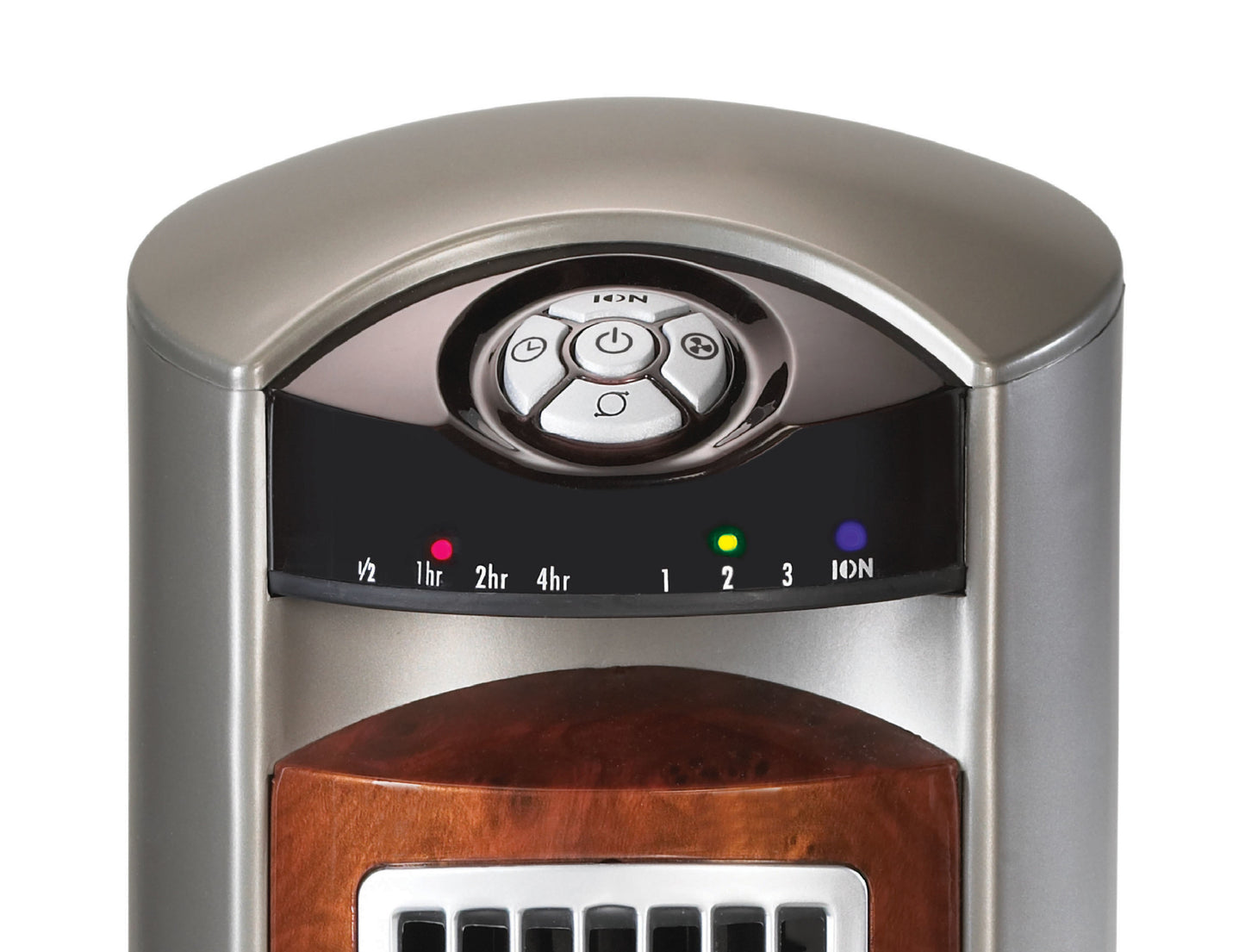 Lasko 42" Wind Curve Tower Fan with Ionizer and Remote, 2554, Gray/Woodgrain