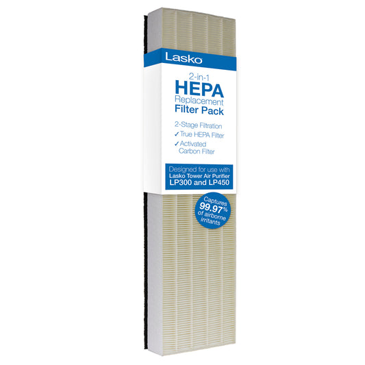 Lasko LP300/LP450 Air Purifier HEPA Filter & Carbon Filter Pack