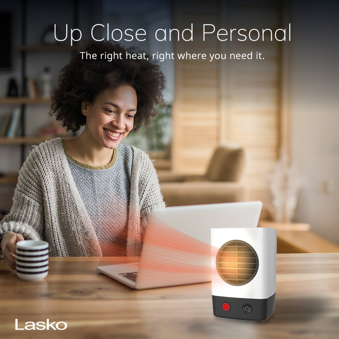 Lasko MyHeat™ Mini Personal Ceramic Heater (white)