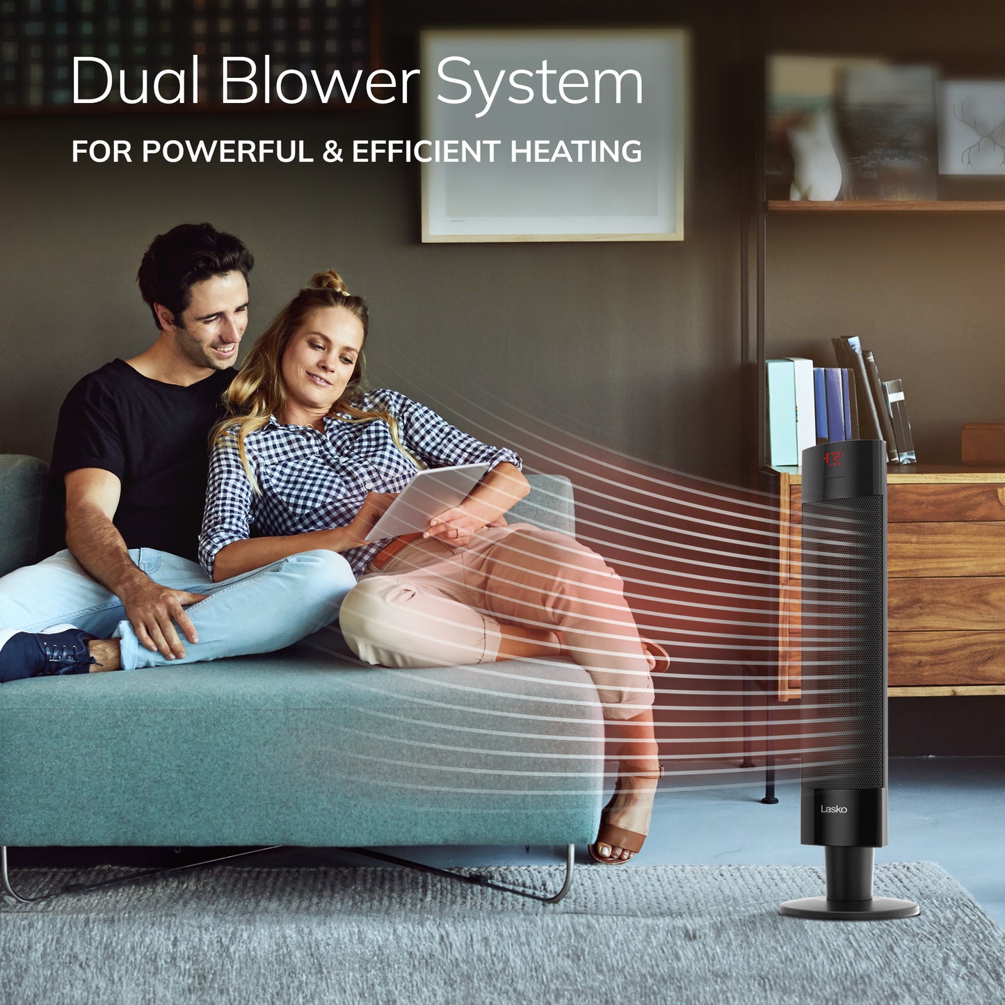 Lasko CS27650 27" Ceramic Pedestal Space Heater with Remote Control