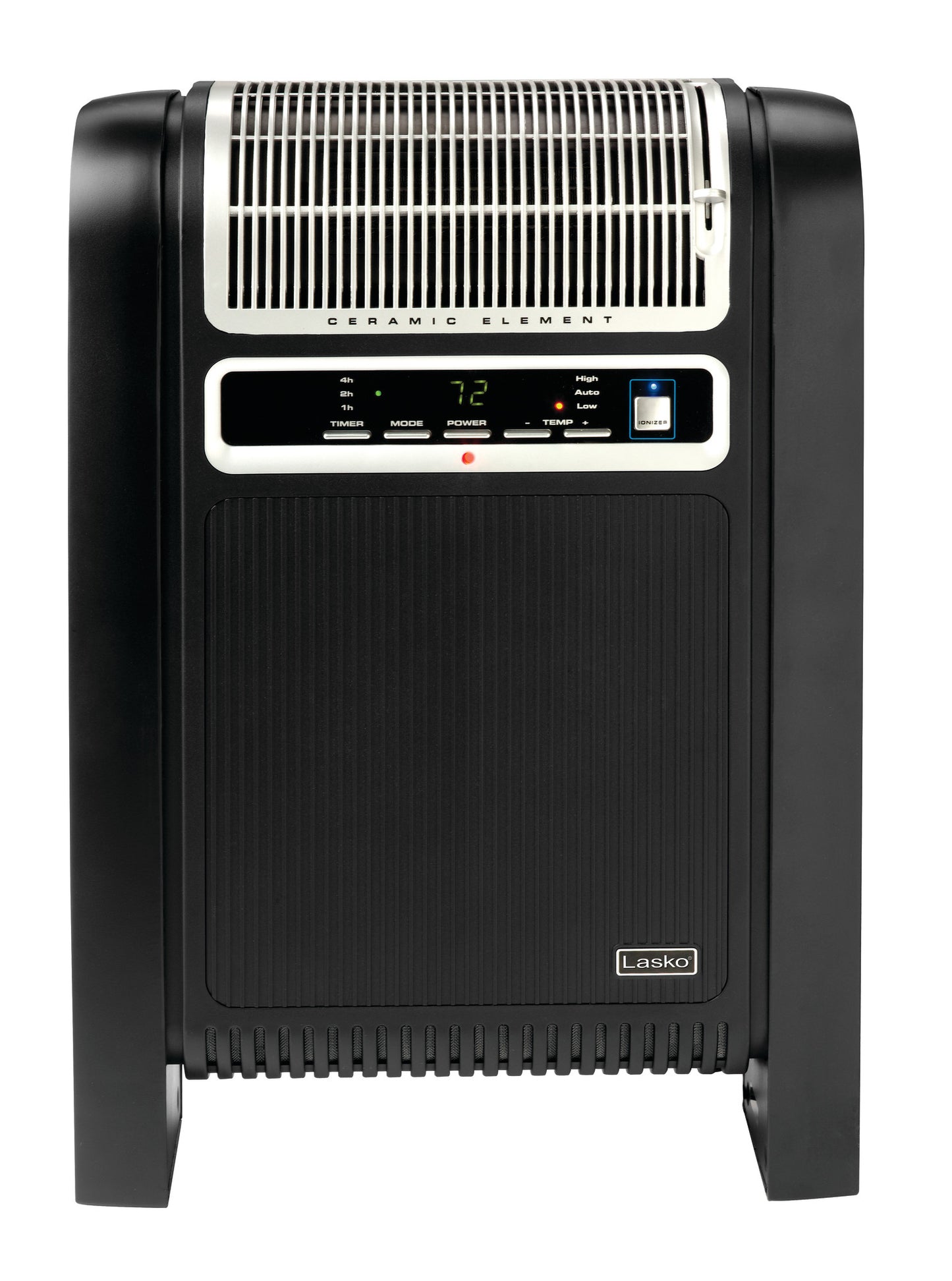 Lasko 1500W Ceramic Space Heater with Ionizer and Remote, 760000, Black