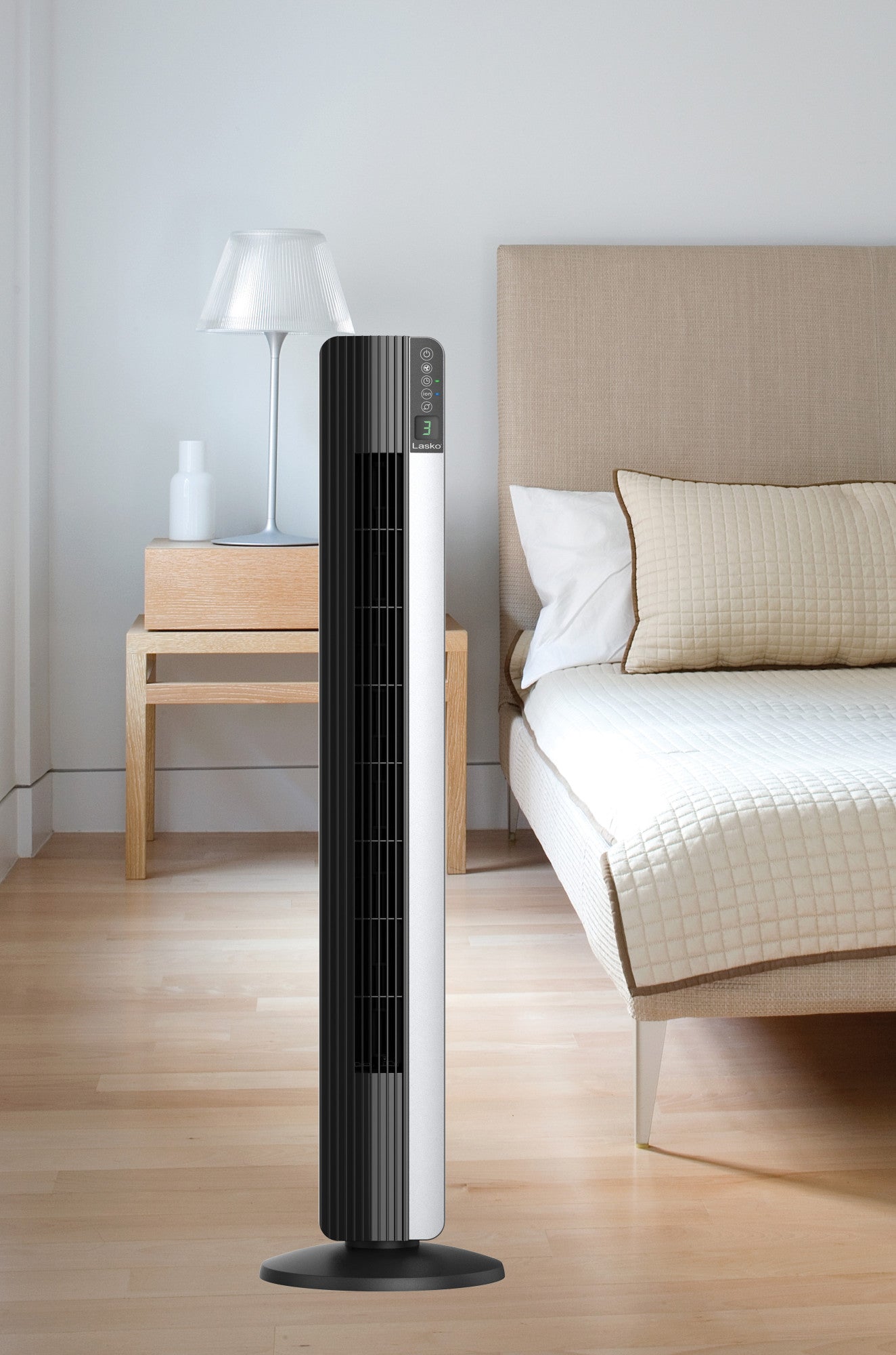 Lasko 48" Ultra Air Tower Fan with Fresh Air Ionizer, T48320, Black