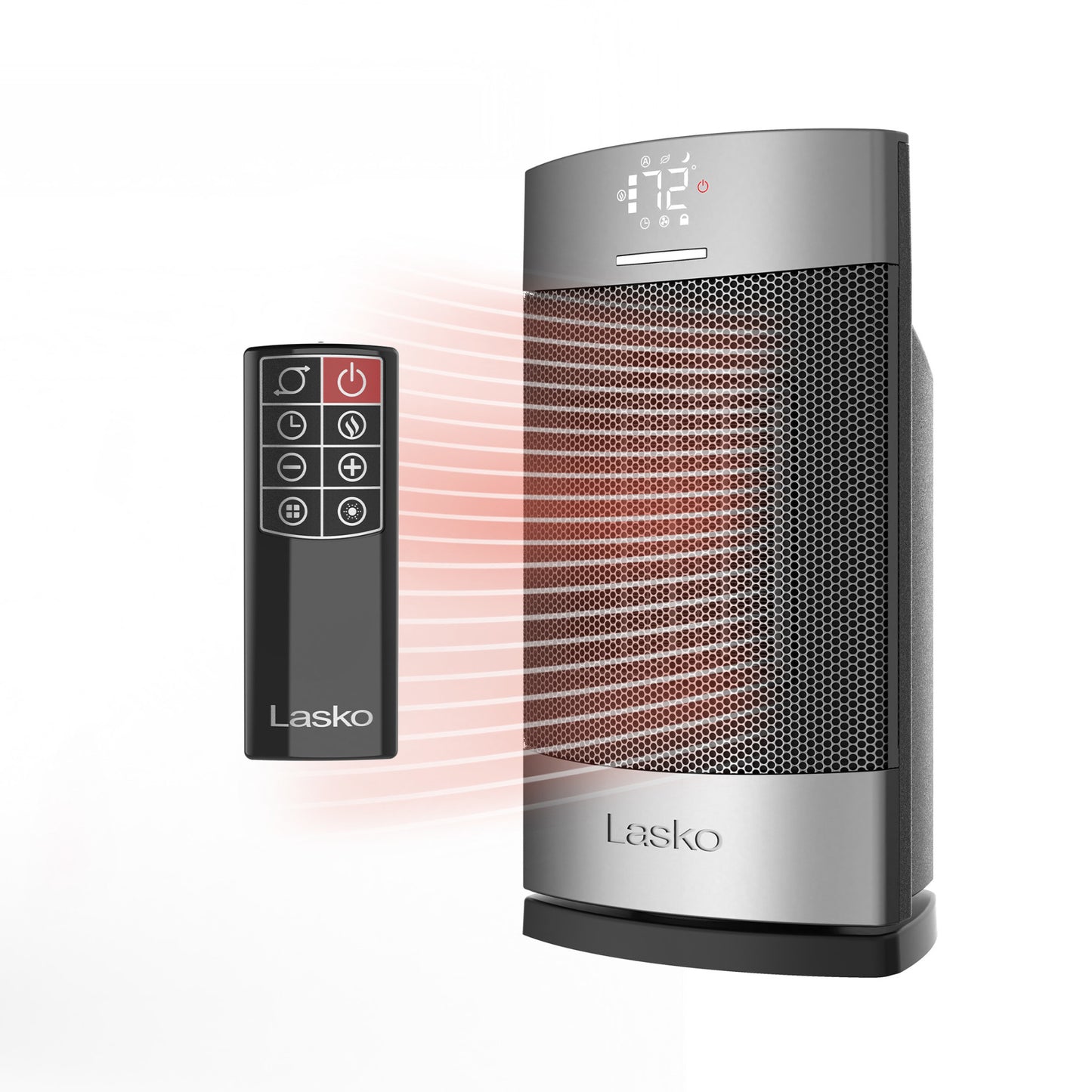 Lasko Ellipse CD12951 Ceramic Space Heater with Remote Control: Silver