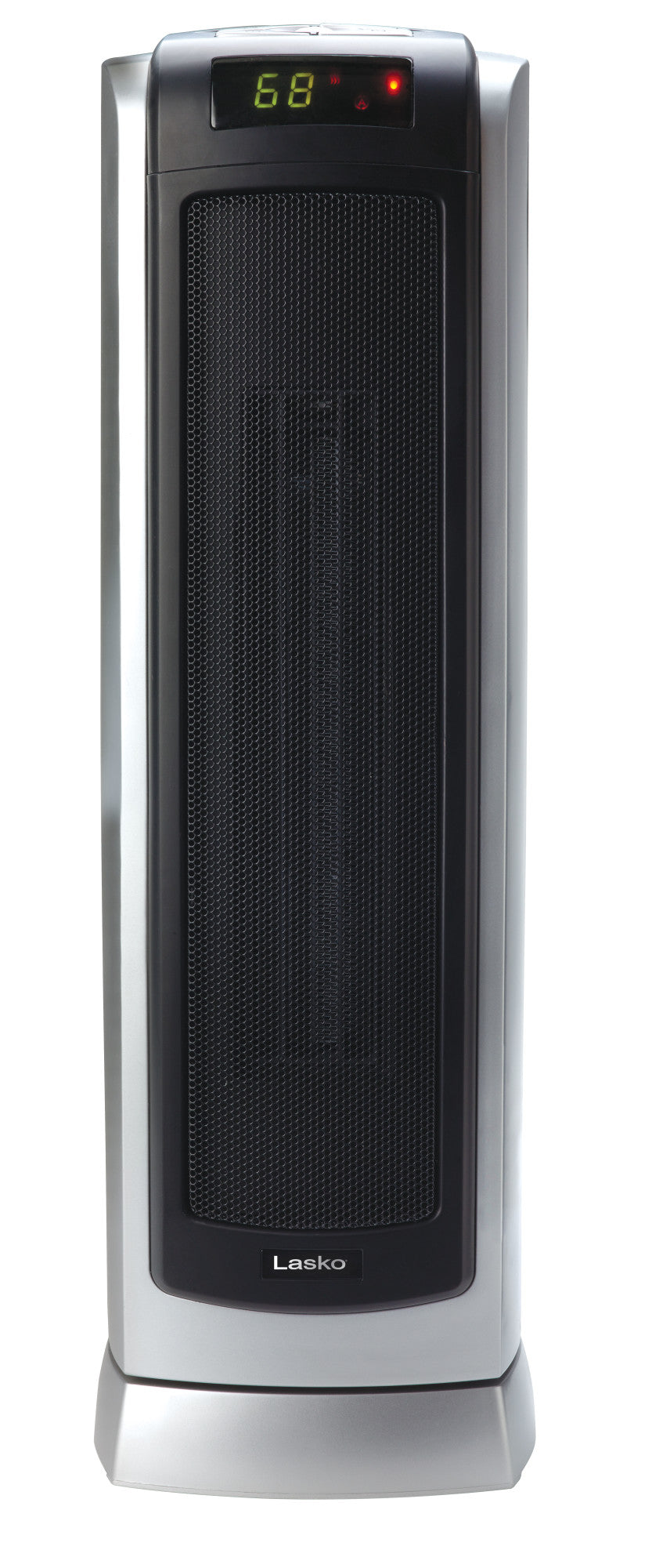 Lasko 1500W Digital Ceramic Tower Space Heater with Remote, 5521, Silver