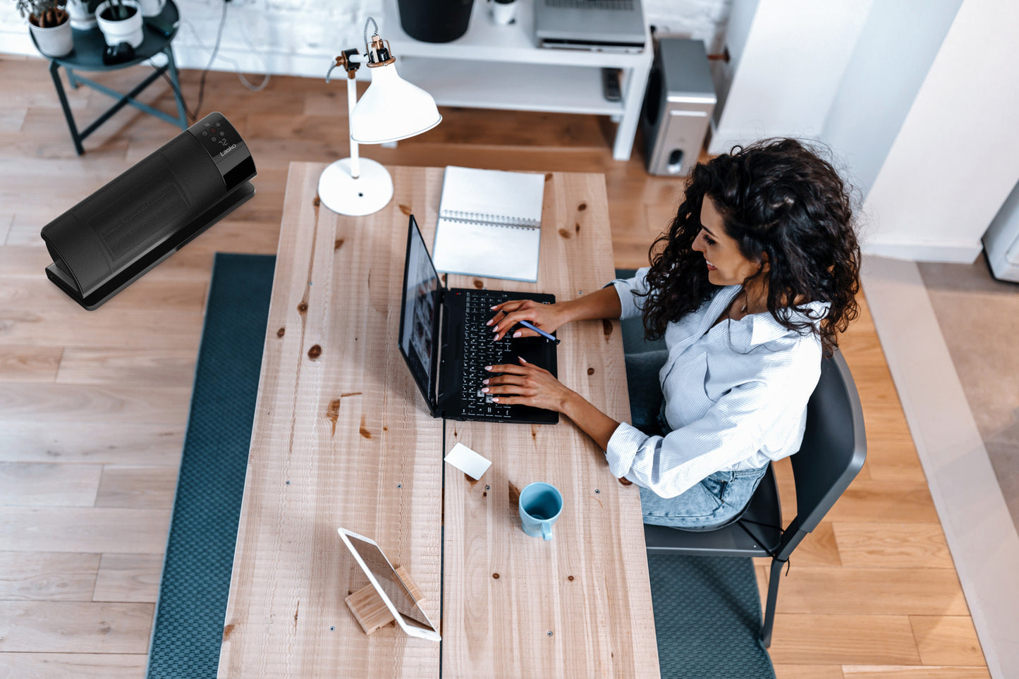 Lasko CL22100 1500W Low Profile Baseboard Space Heater with Remote Control: Black