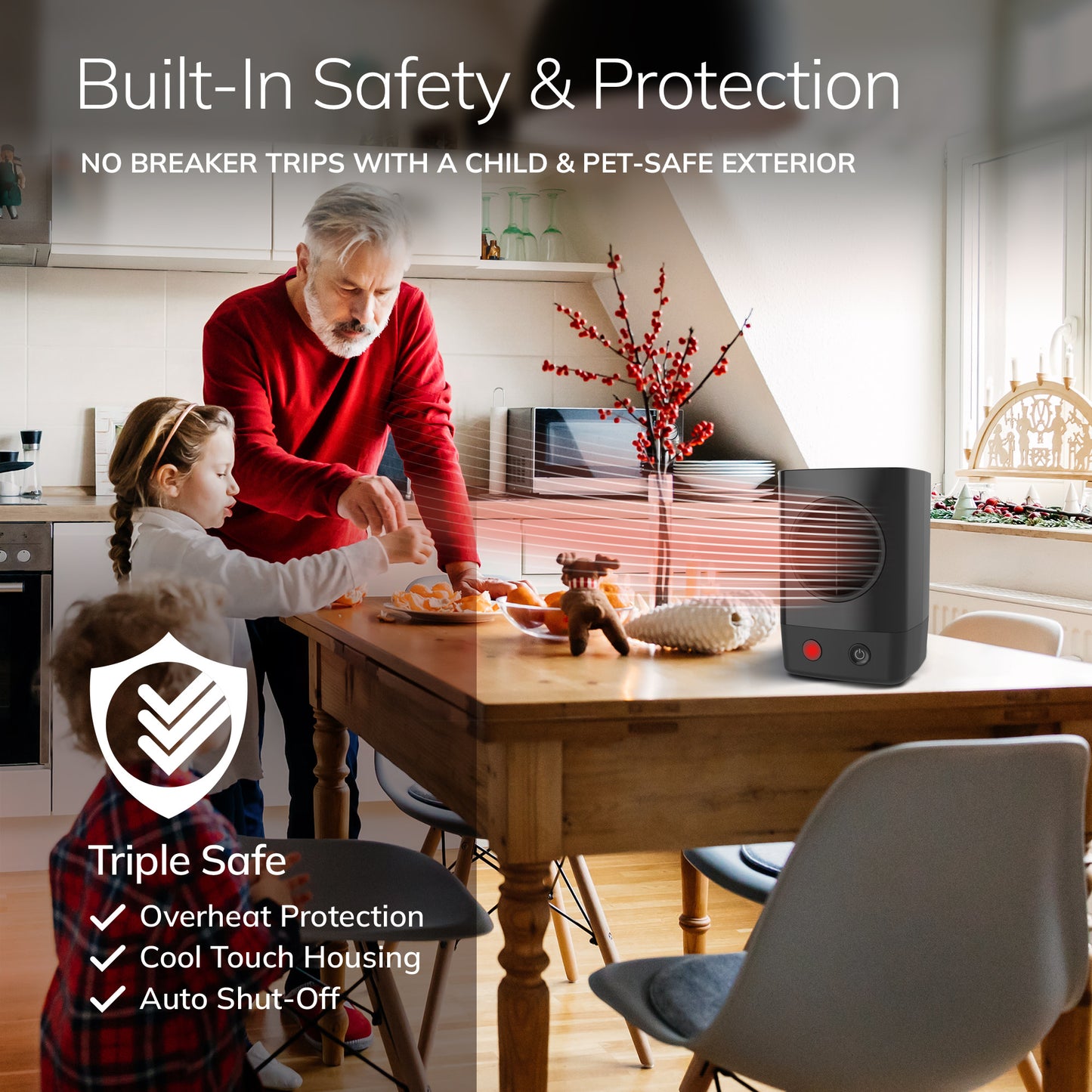 Lasko MyHeat™ Mini Personal Ceramic Heater (black)