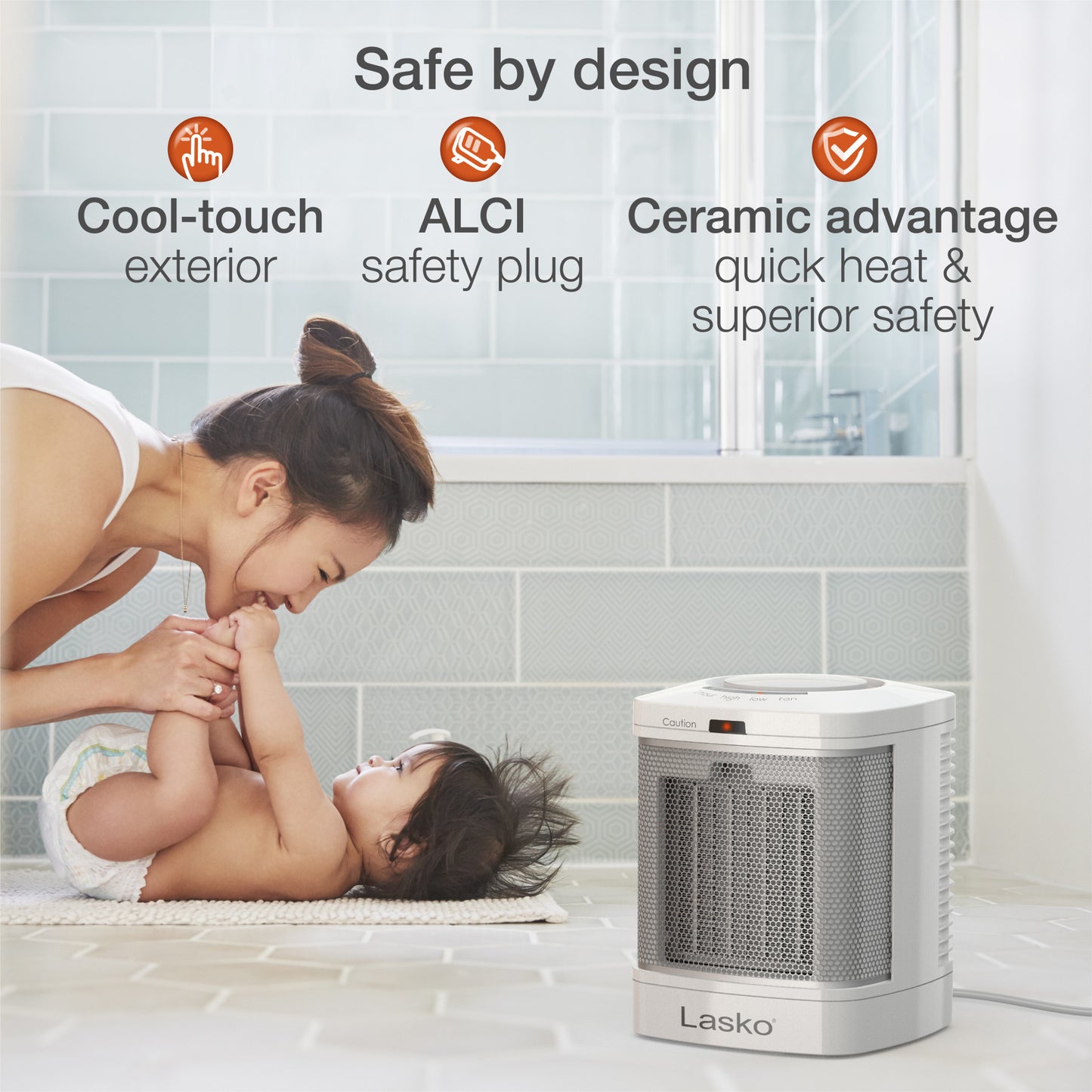 Ceramic Bathroom Space Heater with Fan