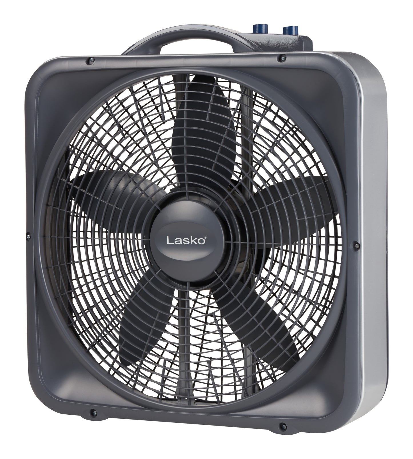 Lasko 20" Weather-Shield® Select Box Fan with Thermostat, B20573, Gray