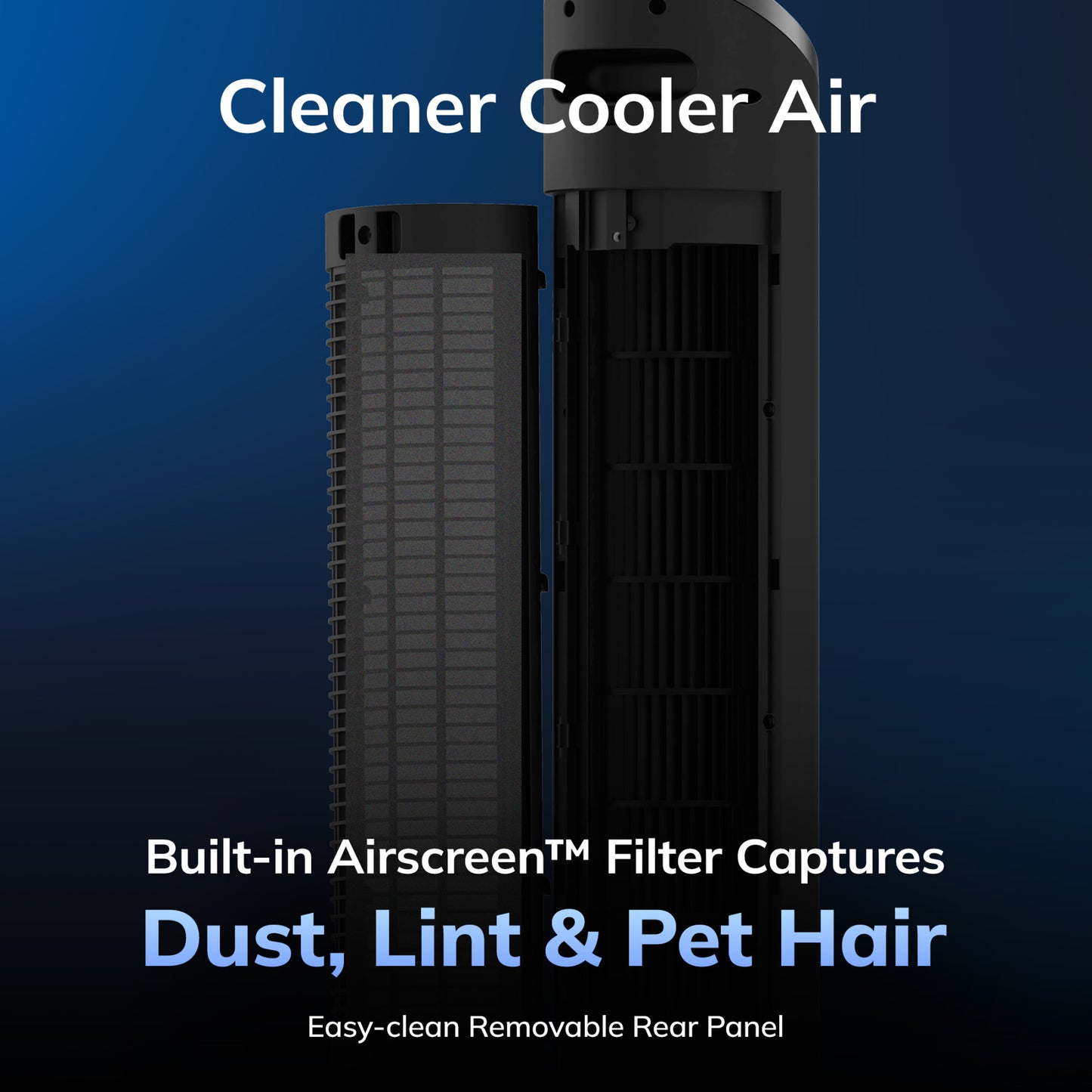 Lasko WhisperForce™ DC 36" Tower Fan (12-speed, remote, timer, air filtration, black)
