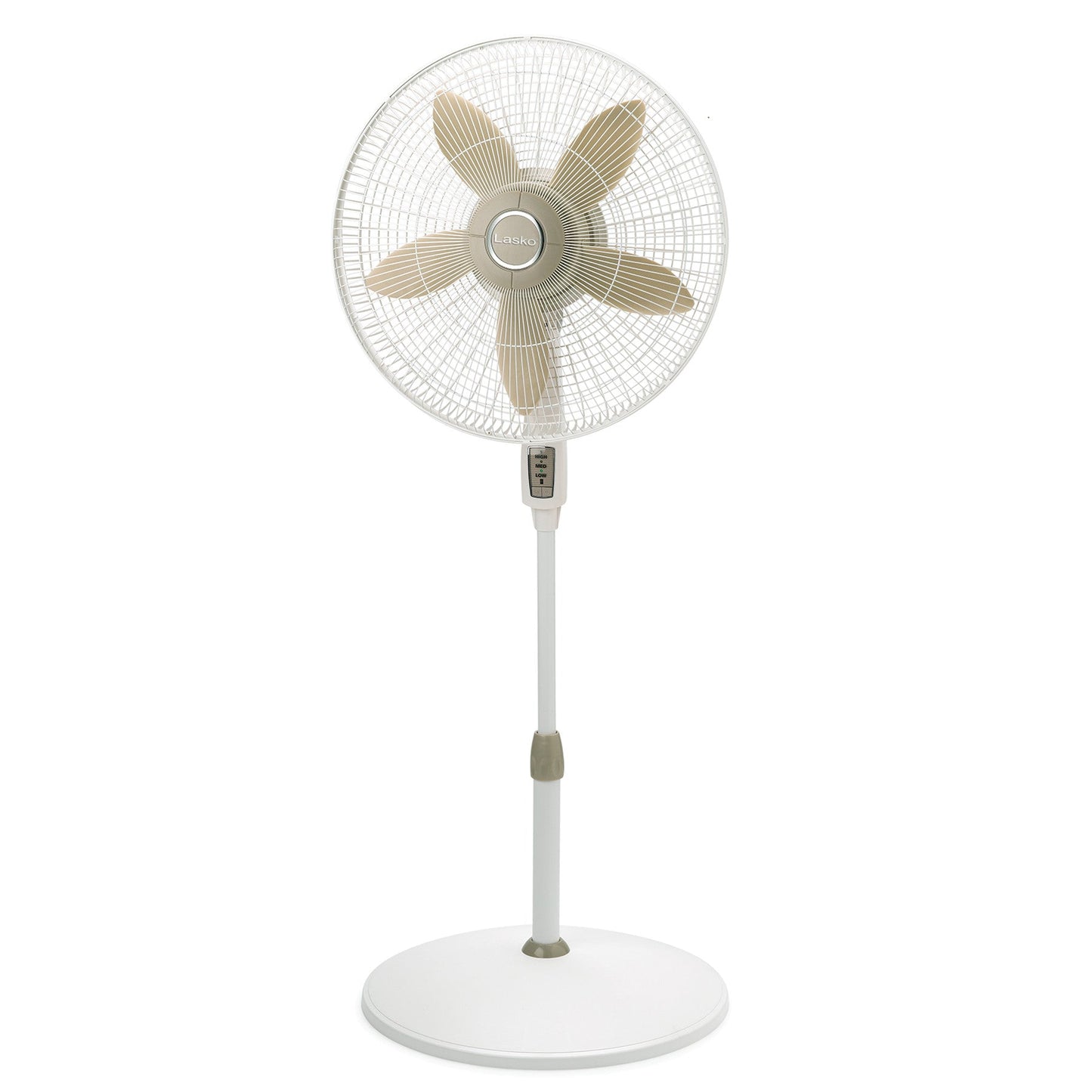 Lasko 18" High-Performance Pedestal Fan with Remote Control, S18300, White