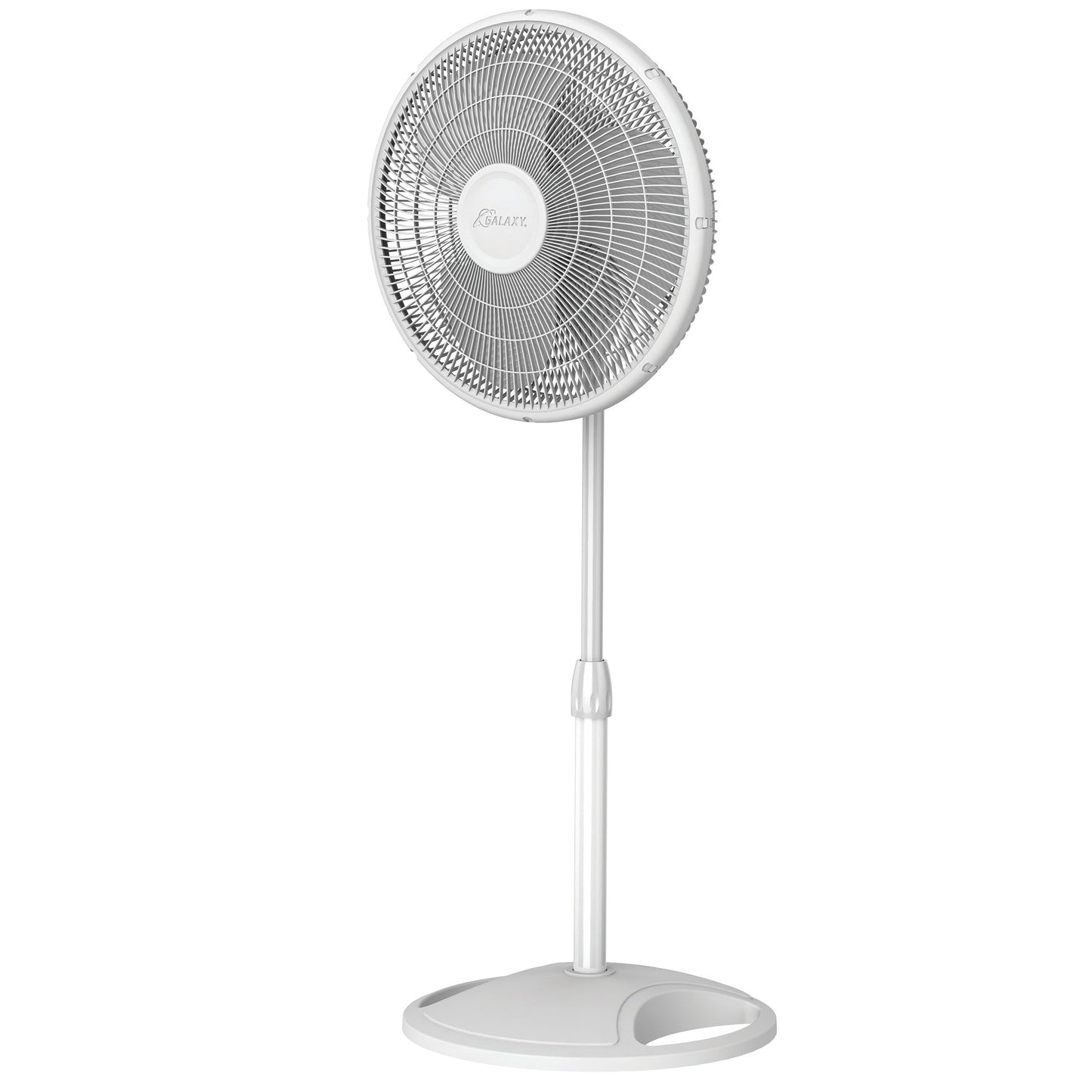 Lasko 16" Galaxy Oscillating Pedestal Fan with 3 Speeds, S16100, White